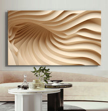 Load image into Gallery viewer, Canvas printed painting, not framed, rolled in tube, subject sandstorm, 3D ilusiion, sandcolors
