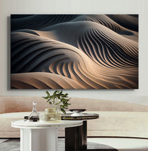 Load image into Gallery viewer, Canvas printed painting, not framed, rolled in tube, subject sandstorm, 3D ilusiion, sandcolors