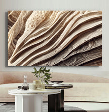 Load image into Gallery viewer, Canvas printed painting, not framed, rolled in tube, subject sandstorm, 3D ilusiion, sandcolors