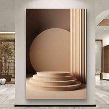Load image into Gallery viewer, Canvas printed painting, not framed, rolled in tube, subject sandstorm, 3D ilusiion, sandcolors