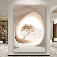 Load image into Gallery viewer, Canvas printed painting, not framed, rolled in tube, subject sandstorm, 3D ilusiion, sandcolors