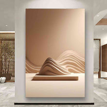 Load image into Gallery viewer, Canvas printed painting, not framed, rolled in tube, subject sandstorm, 3D ilusiion, sandcolors