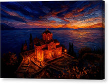 Load image into Gallery viewer, Church Overlooking a Dramatic Sunset - Canvas Print