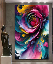 Load image into Gallery viewer, Stretched canvas wall art print – Canvas Wall Art Painting Flowers FlowA057 – Small – 20x30 in (50x75 cm) – Iloski Art LLC