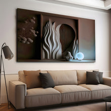 Load image into Gallery viewer, Canvas printed painting, not framed, rolled in tube, subject sandstorm, 3D ilusiion, sandcolors