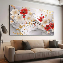 Load image into Gallery viewer, Stretched canvas wall art print – Canvas Wall Art Painting Flowers FlowA076 – Small – 30x20 in (75x50 cm) – Iloski Art LLC