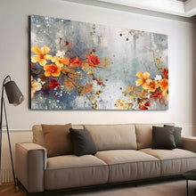 Load image into Gallery viewer, Stretched canvas wall art print – Canvas Wall Art Painting Flowers Flow037 – Small – 30x20 in (75x50 cm) – Iloski Art LLC
