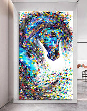 Load image into Gallery viewer, Stretched canvas wall art print – Canvas Wall Art Painting Horses HR110 – Small – 20x30 in (50x75 cm) – Iloski Art LLC