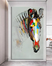 Load image into Gallery viewer, Stretched canvas wall art print – Canvas Wall Art Painting Horses HR113 – Small – 20x30 in (50x75 cm) – Iloski Art LLC