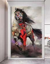 Load image into Gallery viewer, Stretched canvas wall art print – Canvas Wall Art Painting Horses HR114 – Small – 20x30 in (50x75 cm) – Iloski Art LLC
