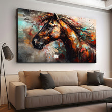 Load image into Gallery viewer, Canvas printed painting, not framed, rolled in tube, subject animal, horsses.