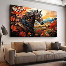 Load image into Gallery viewer, Stretched canvas wall art print – Canvas Wall Art Painting Horses HR223 – Small – 30x20 in (75x50 cm) – Iloski Art LLC