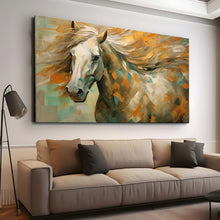 Load image into Gallery viewer, Stretched canvas wall art print – Canvas Wall Art Painting Horses HR124 – Small – 30x20 in (75x50 cm) – Iloski Art LLC
