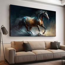 Load image into Gallery viewer, Canvas printed painting, not framed, rolled in tube, subject animal, horsses.