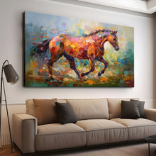 Load image into Gallery viewer, Stretched canvas wall art print – Canvas Wall Art Painting Horses HR227 – Small – 30x20 in (75x50 cm) – Iloski Art LLC