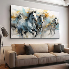 Load image into Gallery viewer, Stretched canvas wall art print – Canvas Wall Art Painting Horses HR125 – Small – 30x20 in (75x50 cm) – Iloski Art LLC
