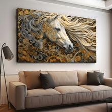 Load image into Gallery viewer, Canvas printed painting, not framed, rolled in tube, subject animal, horsses.