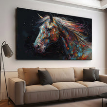 Load image into Gallery viewer, Stretched canvas wall art print – Canvas Wall Art Painting Horses HR236 – Small – 30x20 in (75x50 cm) – Iloski Art LLC