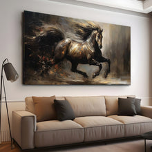Load image into Gallery viewer, Stretched canvas wall art print – Canvas Wall Art Painting Horses HR238 – Small – 30x20 in (75x50 cm) – Iloski Art LLC