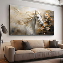 Load image into Gallery viewer, Stretched canvas wall art print – Canvas Wall Art Painting Horses HR243 – Small – 30x20 in (75x50 cm) – Iloski Art LLC