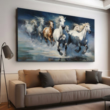 Load image into Gallery viewer, Stretched canvas wall art print – Canvas Wall Art Painting Horses HR245 – Small – 30x20 in (75x50 cm) – Iloski Art LLC