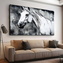 Load image into Gallery viewer, Stretched canvas wall art print – Canvas Wall Art Painting Horses HR249 – Small – 30x20 in (75x50 cm) – Iloski Art LLC
