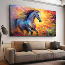 Load image into Gallery viewer, Stretched canvas wall art print – Canvas Wall Art Painting Horses HR251 – Small – 30x20 in (75x50 cm) – Iloski Art LLC