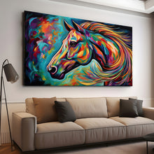 Load image into Gallery viewer, Canvas printed painting, not framed, rolled in tube, subject animal, horsses.