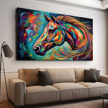 Load image into Gallery viewer, Stretched canvas wall art print – Canvas Wall Art Painting Horses HR253 – Small – 30x20 in (75x50 cm) – Iloski Art LLC