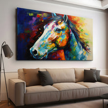 Load image into Gallery viewer, Canvas printed painting, not framed, rolled in tube, subject animal, horsses.