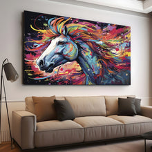 Load image into Gallery viewer, Stretched canvas wall art print – Canvas Wall Art Painting Horses HR257 – Small – 30x20 in (75x50 cm) – Iloski Art LLC