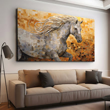 Load image into Gallery viewer, Stretched canvas wall art print – Canvas Wall Art Painting Horses HR261 – Small – 30x20 in (75x50 cm) – Iloski Art LLC