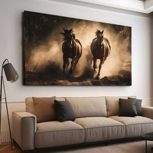 Load image into Gallery viewer, Stretched canvas wall art print – Canvas Wall Art Painting Horses HR263 – Small – 30x20 in (75x50 cm) – Iloski Art LLC