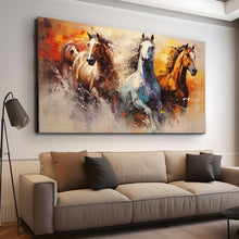 Load image into Gallery viewer, Stretched canvas wall art print – Canvas Wall Art Painting Horses HR128 – Small – 30x20 in (75x50 cm) – Iloski Art LLC