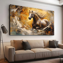 Load image into Gallery viewer, Stretched canvas wall art print – Canvas Wall Art Painting Horses HR129 – Small – 30x20 in (75x50 cm) – Iloski Art LLC
