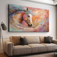Load image into Gallery viewer, Stretched canvas wall art print – Canvas Wall Art Painting Horses HR135 – Small – 30x20 in (75x50 cm) – Iloski Art LLC