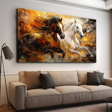 Load image into Gallery viewer, Stretched canvas wall art print – Canvas Wall Art Painting Horses HR141 – Small – 30x20 in (75x50 cm) – Iloski Art LLC