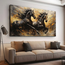 Load image into Gallery viewer, Stretched canvas wall art print – Canvas Wall Art Painting Horses HR144 – Small – 30x20 in (75x50 cm) – Iloski Art LLC