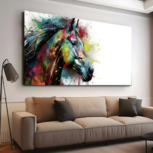 Load image into Gallery viewer, Stretched canvas wall art print – Canvas Wall Art Painting Horses HR159 – Small – 30x20 in (75x50 cm) – Iloski Art LLC