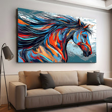Load image into Gallery viewer, Stretched canvas wall art print – Canvas Wall Art Painting Horses HR164 – Small – 30x20 in (75x50 cm) – Iloski Art LLC