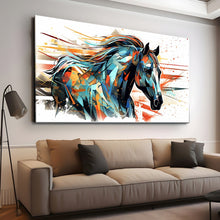 Load image into Gallery viewer, Stretched canvas wall art print – Canvas Wall Art Painting Horses HR165 – Small – 30x20 in (75x50 cm) – Iloski Art LLC