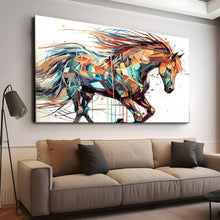 Load image into Gallery viewer, Stretched canvas wall art print – Canvas Wall Art Painting Horses HR166 – Small – 30x20 in (75x50 cm) – Iloski Art LLC