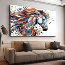 Load image into Gallery viewer, Stretched canvas wall art print – Canvas Wall Art Painting Horses HR170 – Small – 30x20 in (75x50 cm) – Iloski Art LLC