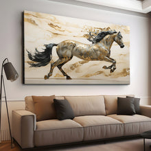 Load image into Gallery viewer, Stretched canvas wall art print – Canvas Wall Art Painting Horses HR181 – Small – 30x20 in (75x50 cm) – Iloski Art LLC