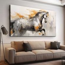 Load image into Gallery viewer, Stretched canvas wall art print – Canvas Wall Art Painting Horses HR120 – Small – 30x20 in (75x50 cm) – Iloski Art LLC
