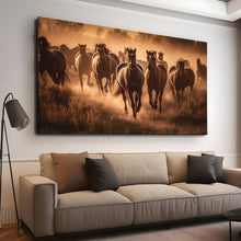 Load image into Gallery viewer, Stretched canvas wall art print – Canvas Wall Art Painting Horses HR190 – Small – 30x20 in (75x50 cm) – Iloski Art LLC