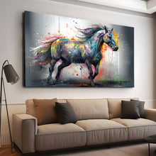 Load image into Gallery viewer, Stretched canvas wall art print – Canvas Wall Art Painting Horses HR196 – Small – 30x20 in (75x50 cm) – Iloski Art LLC