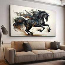 Load image into Gallery viewer, Stretched canvas wall art print – Canvas Wall Art Painting Horses HR200 – Small – 30x20 in (75x50 cm) – Iloski Art LLC
