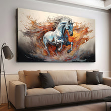 Load image into Gallery viewer, Stretched canvas wall art print – Canvas Wall Art Painting Horses HR204 – Small – 30x20 in (75x50 cm) – Iloski Art LLC