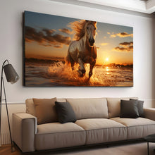 Load image into Gallery viewer, Stretched canvas wall art print – Canvas Wall Art Painting Horses HR207 – Small – 30x20 in (75x50 cm) – Iloski Art LLC